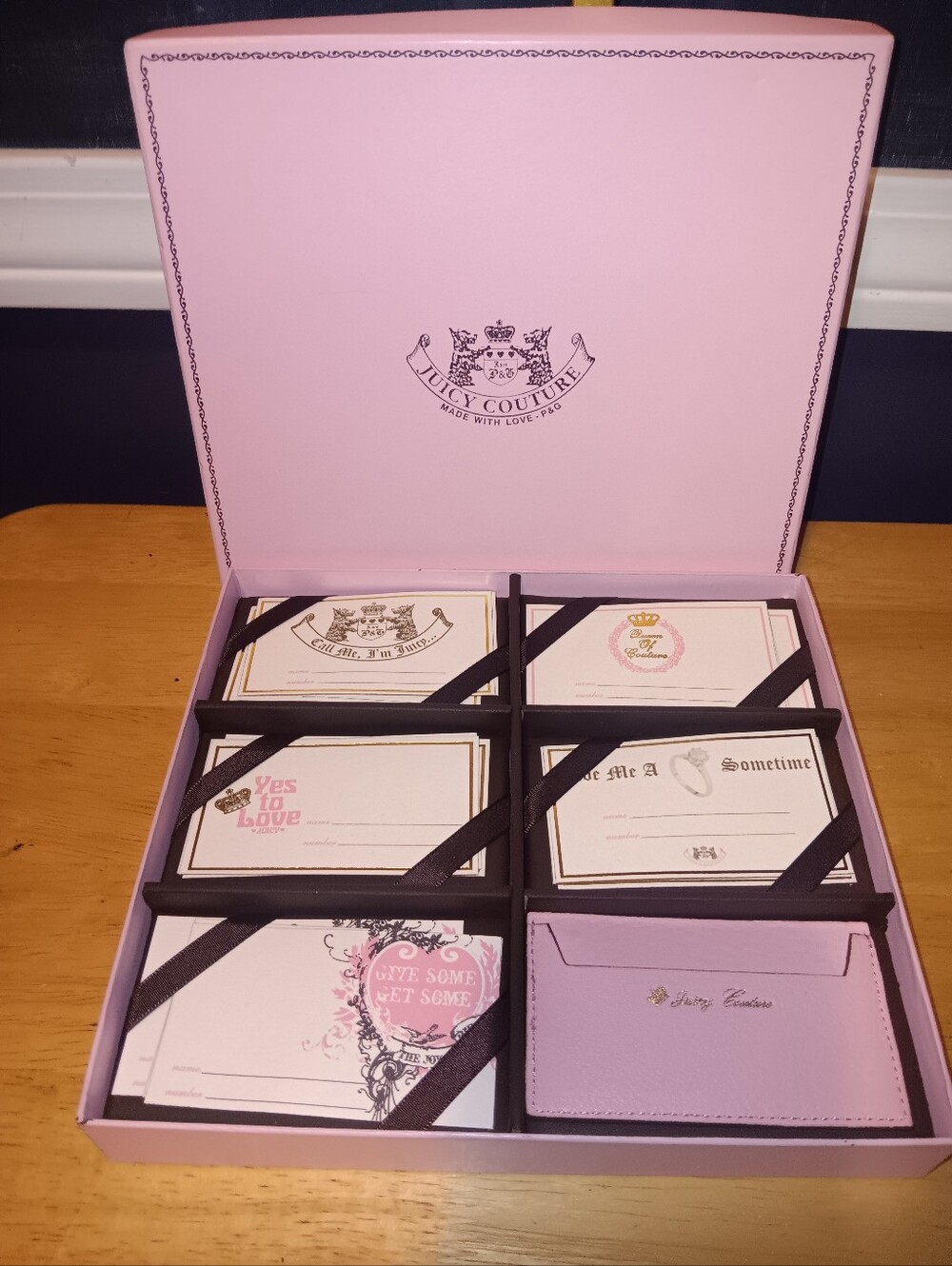 Juicy Couture Rare Vintage Y2k Stationary Calling Card Set Unused
